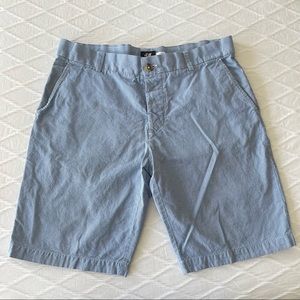 H&M mens blue and white small check shorts 34R